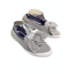 Converse Chuck Taylor All Star Black White Stripe Knot Slip On Sneaker